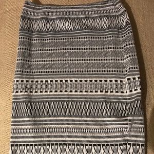 Patterned Pencil Skirt